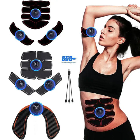 USB Rechargable EMS Muscle Stimulator Electric Massage