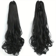 Wig female curly hair big wavy ponytail with grab clip