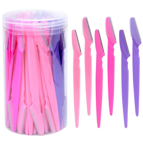 30Pcs/Bottle Eyebrow Razors With Container Facial Eye Brow