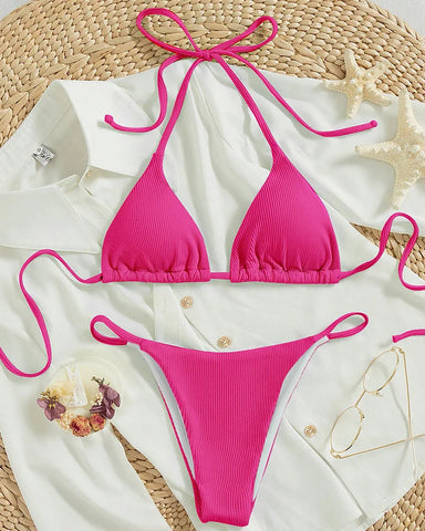 2025 New Bikini Set Pad Beach Triangle Swimwear Women XS-XL