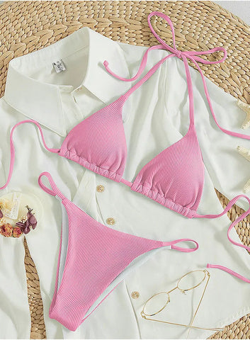 2025 New Bikini Set Pad Beach Triangle Swimwear Women XS-XL