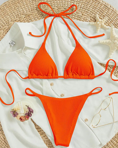 2025 New Bikini Set Pad Beach Triangle Swimwear Women XS-XL