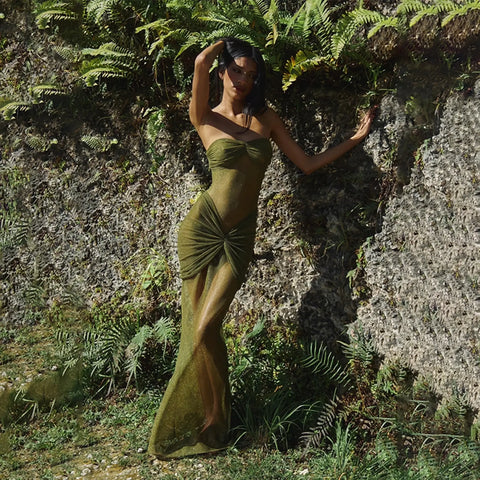 Long Dresses Women Elegant Shinny Sequins Evening Dress