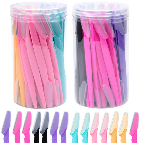 30Pcs/Bottle Eyebrow Razors With Container Facial Eye Brow
