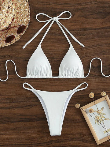 2025 New Bikini Set Pad Beach Triangle Swimwear Women XS-XL