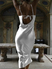 JULISSA MO Sexy Spaghetti Strap Backless Maxi Dress