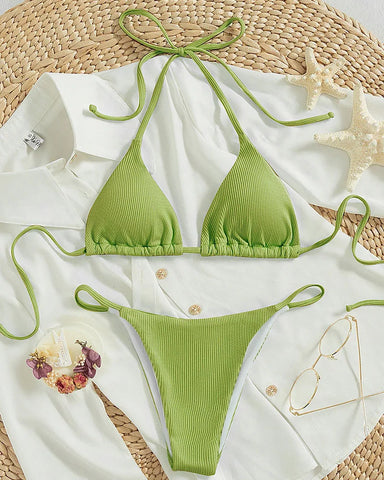 2025 New Bikini Set Pad Beach Triangle Swimwear Women XS-XL