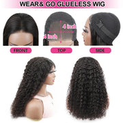 Water Wave Glueless Wig Pre-Cut Lace Wig 180% Pre-Plucked