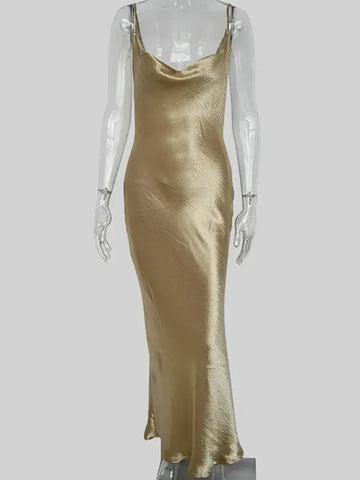 JULISSA MO Sexy Spaghetti Strap Backless Maxi Dress