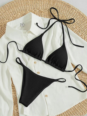2025 New Bikini Set Pad Beach Triangle Swimwear Women XS-XL