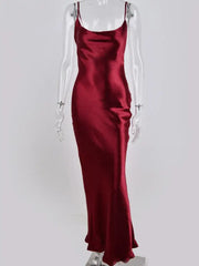 JULISSA MO Sexy Spaghetti Strap Backless Maxi Dress