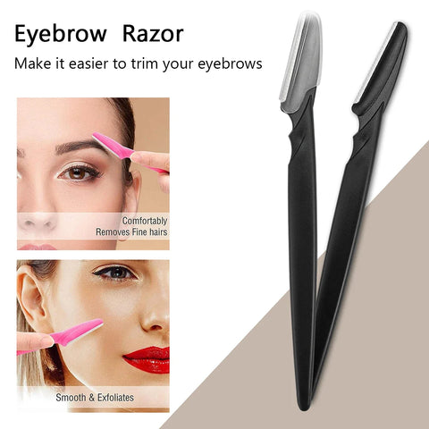 30Pcs/Bottle Eyebrow Razors With Container Facial Eye Brow