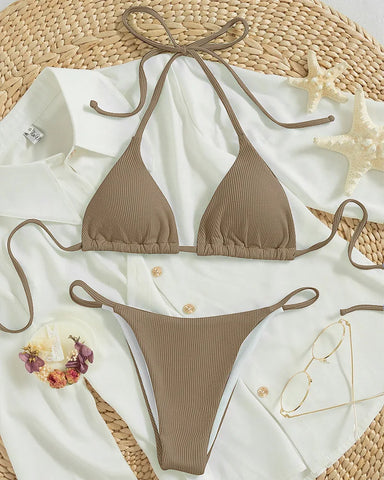 2025 New Bikini Set Pad Beach Triangle Swimwear Women XS-XL