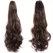 Wig female curly hair big wavy ponytail with grab clip