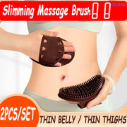 Set Of 2 Brown Massage Brushes For Body Meridian Weight Loss