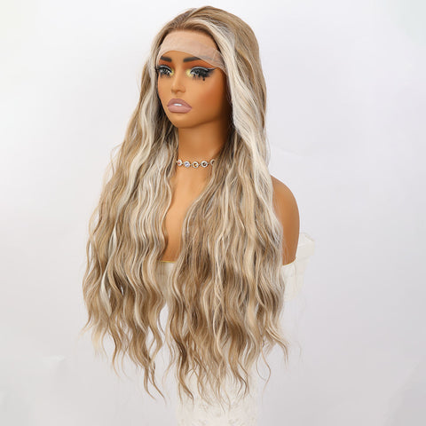 Brown Blonde Mixed High-gloss Lace Front T Part SM9208 Series Please Call Me For Actual Inventory