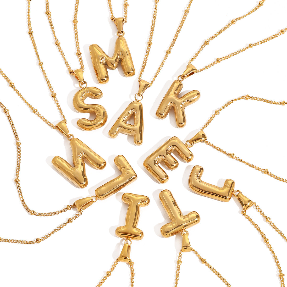 Stainless Steel Letter Necklace Advanced